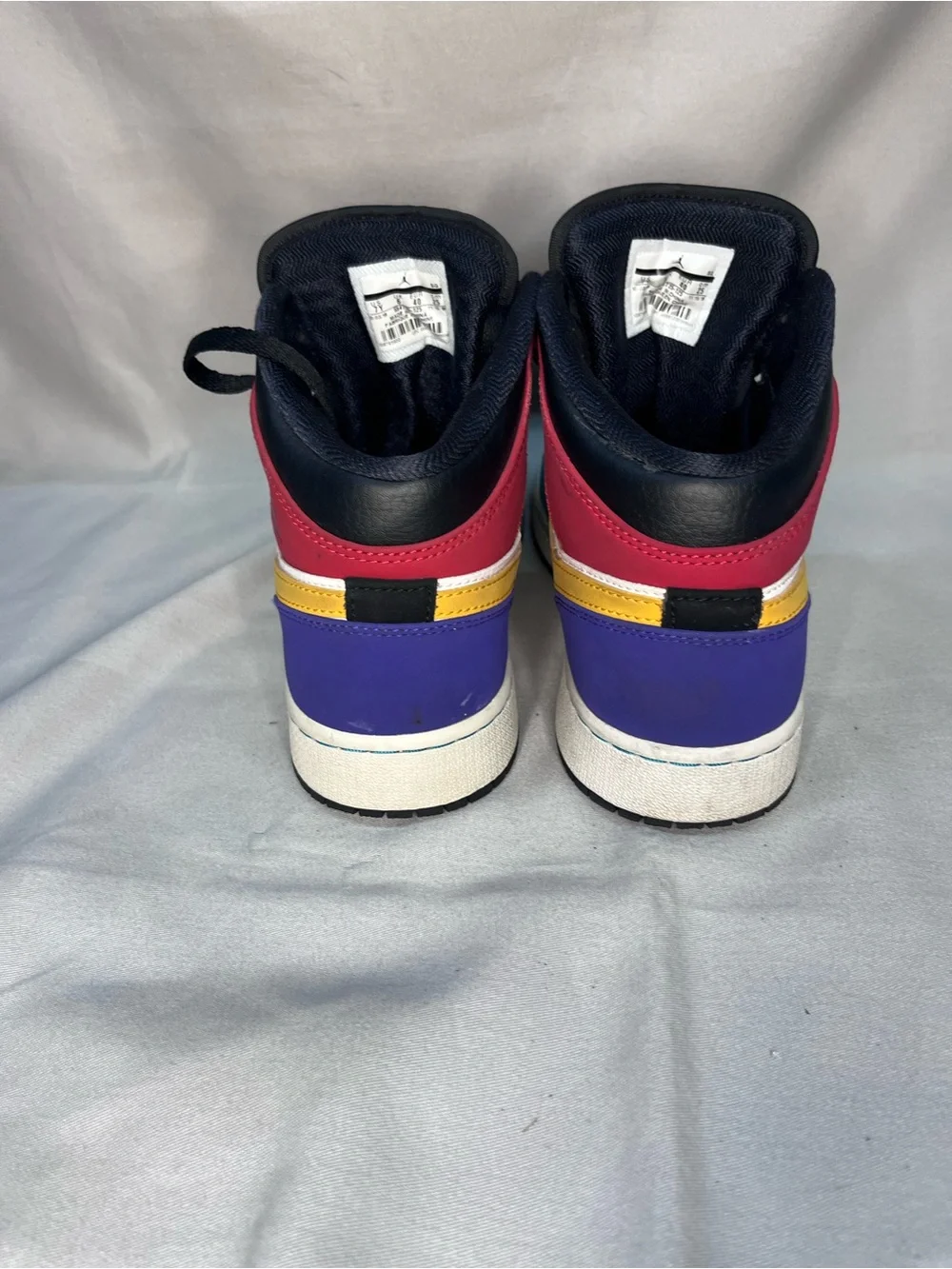 Nike Air Jordan 1 Mid GS Retro Multicolor Sneakers Youth Size 7 Shoes 554725-125